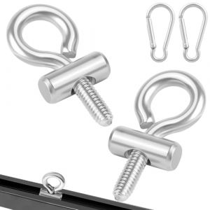 Adiwo Lot de 2 Arrêts de Rail D'auvent avec 2 Mousquetons, M6 Crochets d'Auvent en Acier Inoxydable, Acier Inoxydable Crochet de Fixation Auvent, kit de Blocage d'extrémités pour Caravane (Yoowe, neuf)
