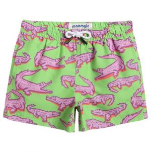 MaaMgic Short de Bains D'Ete Garcons Filles Carton Dinasaure avec Slip Filet Maillot de Bain Enfant a la Plage,Crocodile Vert Clair Rose Violet,10-12 Ans (baohui, neuf)