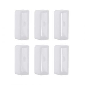 6 Pièces Boucle de Bracelet de Montre pour Garmin Vivosmart HR+ /Vivosmart HR, 18mm Passant Bracelet Montre Silicone pour Garmin Vivosmart HR+ /Vivosmart HR (Blanc) (KAREN66, neuf)
