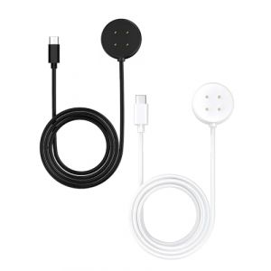 Lot de 2 Câble de Chargeur Magnétique Compatible avec Google Pixel Watch 3 2 Fitbit Versa 4 3 Fitbit Sense 2 Fitbit Ace LTE, 1M Type-C Station de Charge Rapide pour Pixel Watch (Noir/Blanc) (DongQinSha, neuf)