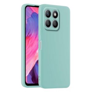 HULLIN Coque de T&eacute;l&eacute;phone en Silicone Color&eacute;e, Adapt&eacute;e &agrave; Honor 200 Smart/Honor X7C (6.8") - Cyan Clair (HULLIN, neuf)