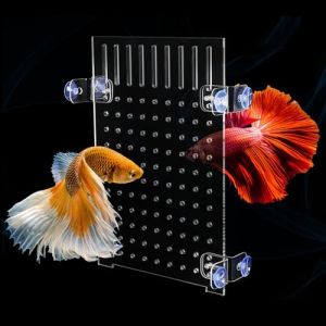 bangminda Diviseur d&rsquo;Aquarium S&eacute;parateur Diviseur d&rsquo;Aquarium en Acrylique Plaque de S&eacute;paration avec Ventouses pour Aquarium Maille de Diviseur de R&eacute;servoir d'aquarium (30x25 cm) (STARPIA, neuf)