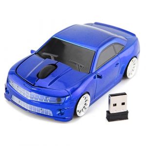 POENVFPO Voiture de Sport sans Fil avec Souris Informatique avec Prise de Capteurs de Haute Pr&eacute;cision et Souris D&eacute;finies pour Ordinateur Portable et Jeux (Blue) (Xntaisike, neuf)