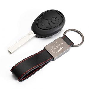 KASER Coque Clé Télécommande Plip 2 Boutons pour Mini Cooper S One D Cabrio avec Porte-Clés en Cuir (SALTY PEAR LIMITED, neuf)
