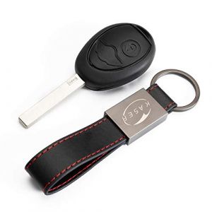 Coque Clé Télécommande Plip 2 Boutons pour Mini Cooper S One D Cabrio avec Porte-Clés en Cuir KASER (SALTY PEAR LIMITED, neuf)