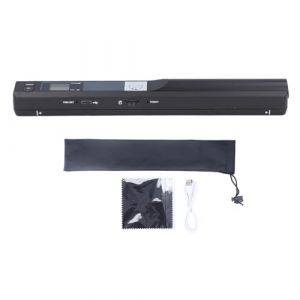 Scanner de Documents Portable Scanner Portable pour Documents A4 Photo Photos Re&ccedil;u 8,27 Pouces HD 900DPI Couleur Mobile Scanner Portable pour Le Bureau de Voyage &agrave; (Black) (yafaa, neuf)