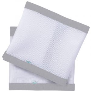 Purflo Tour de lit respirant,Alternative s&ucirc;re aux pare-chocs traditionnels pour lit de b&eacute;b&eacute;,Lavable en machine et facile &agrave; installer,Essentials pour b&eacute;b&eacute;,Gris nuage (Bub Hub_France, neuf)