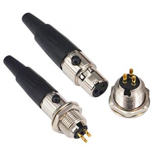 YILIANDUO DIY Mini XLR 3 Broches Mini XLR Male Connecteur TA3F Adaptateurs de Microphone Audio avec Prise de Montage sur Châssis Mini XLR Jack 3 Broches pour Ecouteurs Guitare Microphone Pack de 2 (onelinkmore, neuf)