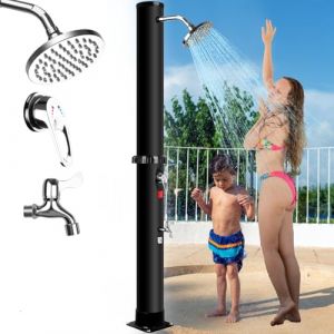 Inoamity Douche Solaire Extérieure 40L - Chauffage Automatique Température Maximale de 60°C, Installation Facile, Robinet Réglable - Jardin, Piscine, Camping (ANNA DZINTARE, neuf)