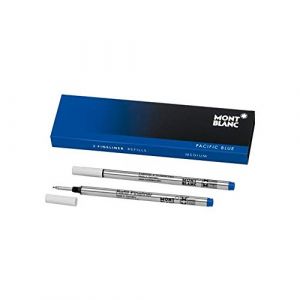 Montblanc 124499 Recharge pour Feutre fin – Rollerball Montblanc - 2x Royal Blue - Bleu - M - Taille Medium (Intervisio, neuf)