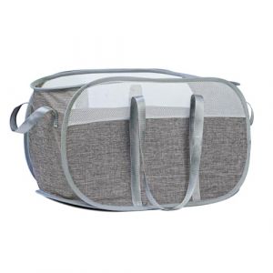 KIAYOO Panier &agrave; Linge Pliable, Corbeilles &agrave; Linge Pop Up Laundry Baskets Sac &agrave; Linge,Paniere a linge sale avec Manipuler pour Salle de bain Chambre &agrave; coucher Buanderie Chambre d'enfant Voyage, Gris (KIAYOO, neuf)