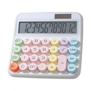 Yuemeuy Calculatrice Grand &Eacute;cran - Machine &agrave; Calculer 12 Chiffres avec Grands Boutons,&Eacute;cran Inclinable &agrave; 15 Degr&eacute;s avec Affichage LCD de 13 cm Machine &agrave; Additionner Color&eacute;e pour Finance Comptabilit&eacute; (yuemen, neuf)