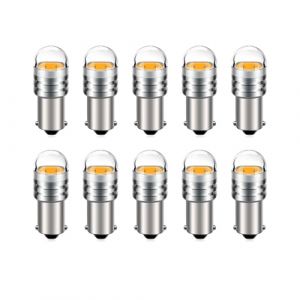 SOFOC-BA9S Ampoule LED COB 12V 3000K Blanc Chaud Pour Lumi&egrave;re Int&eacute;rieure de Voiture/Bateau Lumi&egrave;re de D&ocirc;me Lumi&egrave;re de Plaque d'Immatriculation Lumi&egrave;re de Porte Bo&icirc;te &agrave; Gants 10Pcs (Sofoc-EU, neuf)