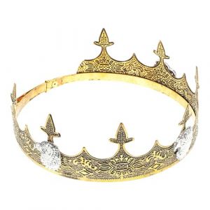 WOONEKY Couronne de Prince Royale en Alliage Ancien Dor&eacute; T&ecirc;te D&rsquo;aigle, Accessoire de Costume pour Hommes, Couronne Ajustable pour Cosplay, F&ecirc;tes, Mariages et Anniversaires (Jan Yagers, neuf)