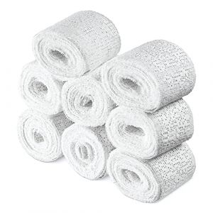 Navaris 8X Bande de pl&acirc;tre - Bandes pl&acirc;tr&eacute;es en Tissu - Mat&eacute;riel Moulage d&eacute;coration Sculpture - Art cr&eacute;atif - Aussi pour Le Corps - 5 x 300 cm (SX-Commerce, neuf)
