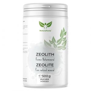 NaturaForte Zéolite en Poudre 500g - Clinoptilolite 92%, Terre Extra Fine, Qualité Premium, sans additifs, Roche volcanique Pure et Naturelle (AniForte, neuf)