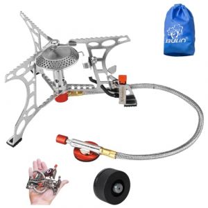 Bulin Réchaud à gaz de camping avec allumage piézoélectrique, pliable, 3200 W, protection contre le vent, brûleur à gaz pour camping, trekking, randonnée, pique-nique, randonnée (One Stop Outdoor Gear Solutions Europe, neuf)