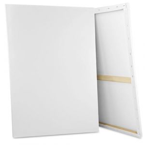 Skynzor Lot de 2 Toile Peinture, Toile a Peindre pour Coton sans Acide, Toiles, Cadre pour Peinture à l'Huile, Acrylique, Gouache(Blanc, 50cm × 70cm) (URSACHE STORE S.R.L., neuf)