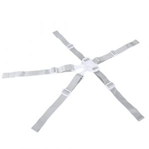 Sangles de Chaise Haute R&eacute;glables, Ceinture de Harnais &agrave; 5 Points, Ceintures de S&eacute;curit&eacute; pour Chaise Haute, Harnais de Poussette pour Enfants Chaise de salle &agrave; manger(Blanc) (Tideter, neuf)