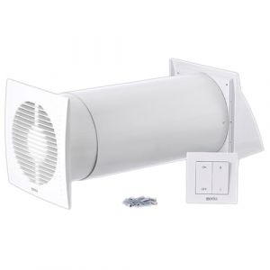 LIRAST Ø 150mm VMC Double Flux Complet avec Interrupteur - Récupérateur de Chaleur - Ventilation Extracteur dAir Repartiteur de Chaleur - Axial (steinberg14, neuf)