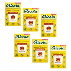 Ricola® | Bonbons durs herbes balsamiques | Bonbons aux herbes suisses sans sucre - 6 boîtes (300 Gr) (Antico Caffè Novecento S.r.l. Unipersonale, neuf)