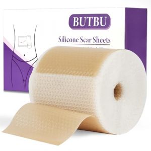 BUTBU Silicone Cicatrice Pour les Cicatrice, Feuilles de cicatrices en silicone (4CMx200CM), Silicones Scar Sheets, Caus&eacute;es par la C&eacute;sarienne, la Chirurgie, Br&ucirc;lures, Ch&eacute;lo&iuml;des, l'acn&eacute;, etc. (YuYuZoe, neuf)