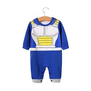NCTCITY Bébé Garçon Fille Combinaisons en Coton Mignon Animé Été Nouveau-né Barboteuse Infantile Grenouillères Cosplay Pyjama Naissance Bobysuits avec Bouton-Pression Luffy Chopper Son Goku (NCTCITY, neuf)