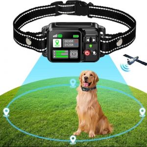 Système de clôture de Chien sans Fil GPS-Clôture de Chien électrique avec Technologie de Satellite électrique GPS, Gamme de système de clôture pour Animaux de Compagnie 35~2000m, 3 Modes imperméable (WWVVPET FR, neuf)