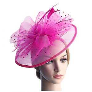 Bibi pour mariage, thé, fête, mariage, cocktail, fête, coiffe de mariage, cocktail, fête, derby chapeau pour femme (Nhainel, neuf)