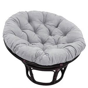 Yahbrra Coussin de Chaise Papasan Coussin de Sol pour Chaise Pivotante Fauteuil Papasan Rond Fauteuil en Polyrotin Diamètre 100 Cm et Épaisseur du Coussin 10 Cm Coussin de Fauteuil (Color : Grey, Si (ZFYT SHOP, neuf)