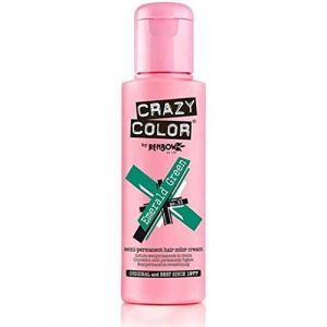 Crazy Colour Semi Permanent Hair Dye By Renbow Emerald Green No.53 (100ml) Box of 4 (Online Wellness Ltd, neuf)