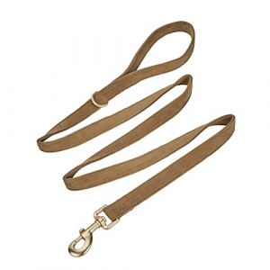 YUDOTE Laisse pour chien en velours côtelé doux Marron café Taille S (YudoteDirect, neuf)