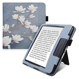 kwmobile Étui pour liseuse électronique Compatible avec Kobo Libra H2O - Étui Housse Protection Taupe-Blanc-Bleu-Gris (SX-Commerce, neuf)