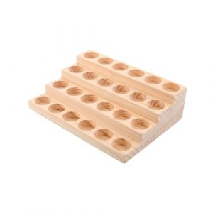 MAGICLULU Porte-bouteilles Huile Bois Support De Rangement Pour Bouteilles Organisateur De Bouteilles Huile Essentielle (Rianley, neuf)