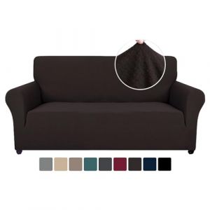 Ystyle Housse Canapé 2 Places avec Accoudoirs, Extensible Housses de Canapé, Universelle Housse Canape Protection Chat Chiens Griffures, Housse Fauteuil Antidérapante, Café (YSTYLE HOME, neuf)