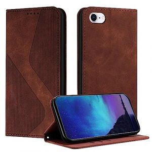 Fatcatparadise Coque pour iPhone 6S Plus/6 Plus, Coque iPhone 6S Plus/6 Plus (5,5 Pouces), Housse en Cuir PU Portefeuille Rabat Clapet Case Porte Carte Magn&eacute;tique Etui de Protection Flip Case (Marron) (Oldwen, neuf)