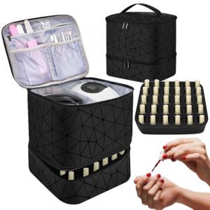 Bo&icirc;tier de transport en vernis &agrave; ongles - Rangement de vernis &agrave; ongles de 26 cm - Sac de rangement de vernis &agrave; ongles - Case de transport en vernis &agrave; ongles - Contient 30 bouteilles (ruoneq, neuf)