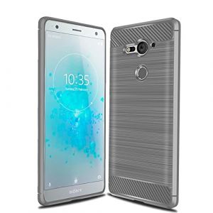 Cruzerlite Coque pour Sony Xperia XZ2 Compact, Carbon Fiber Shock Absorption Slim Case pour Sony Xperia XZ2 Compact (2018) (Gray) (Swiss case Limited, neuf)