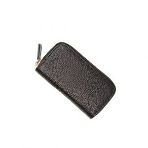 tuwiwol Étui à clés en Cuir Porte-Carte Porte-Monnaie à glissière Porte-clés de Voiture Universel Pochette Premium Multifonctionnel pour Hommes Femmes Sacs à Main Unisexe, Noir (gemliont, neuf)