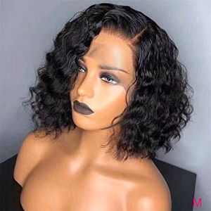 Perruques Avant Perruques Synthétiques Perruque Humaine Bouclée Cheveux Brésiliens Remy Perruque Ondulée Humide Pré-Remplie De Cheveux De Bébé (Densité 150%), 22 Pouces (22 Pouces) (ydxdsp, neuf)