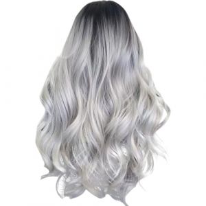 Perruque Femme, 65 cm Perruque Femme Naturelle, Perruque Long Bouclés Ondulés Cheveux, Perruques avec Réseau de Cheveux pour Femmes Usage Quotidien Cosplay Halloween (linhaiyishanmaoyiyouxiangongsi, neuf)