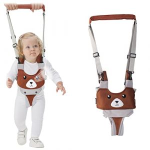 IULONEE Bébé Harnais de Marche Maille Aide à la Marche Tout-petits Aide Réglable Marche des Enfants Ceinture D'aide Marche Verticalisation Harnais de Sécurité pour Bébé 7-24 Mois (Mesh Brown) (IULONEE FR, neuf)