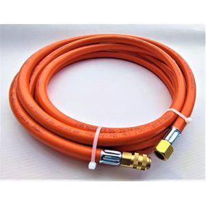ZaTeChS Propan Butan Tuyau de gaz 150cm (1.5m) | 10 Bar | Ø6.3mm | DN5 1/4" Pouces LKS Raccordement a rapidevec raccord | jusqu'à -30°C | Flexible | Pantalon pour Le Camping, Les barbecues à gaz (Zatechs Lötmaterialien, neuf)