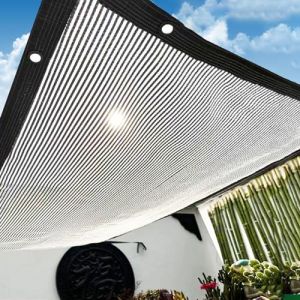 Filet D'Ombrage avec Oeillets 55% Filet D'ombrage en Aluminium réfléchissant Filet D'ombrage pour Serre Potager Isolation Thermique Résistant aux UV pour Voiture Chien Serre Jardin Pergola (2X2.5m) (Quincaillerie NO.1, neuf)