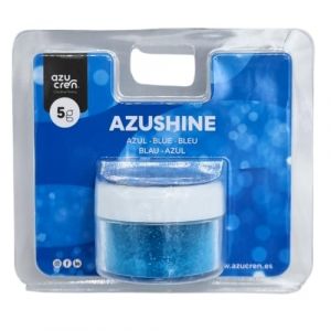 Azucren, Paillette Alimentaire, Paillette Alimentaire cocktail, Poudre Pailletée Comestible, Idéale pour la Décoration de Gâteaux, de Fondants, de Crème au Beurre, 5 Grammes. AZUSHINE (Bleu) (FMC-Store, neuf)