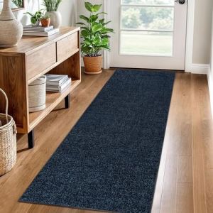 Tapis Couloir Long Tapis de Cuisine Devant Evier Lavable Antiderapant 80 x 300 cm Tapis de Passage Couloir Paillasson Tapis Entree Interieur Tapis de Sol pour Couloir Cuisine Chambre Escalier Bleu (jintailan888, neuf)