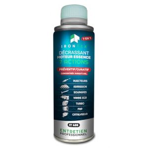Décrassant moteur essence 7en1 - Irontek 375ml | Nettoyant injecteur essence, additif moteur, décalaminant, vanne EGR, turbo, admission, catalyseur, entretien professionnel, anti-encrassement (SNQR-MOTORS, neuf)
