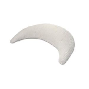 Theraline Lune en mousseline avec housse, coussin d'allaitement, coussin de soutien du ventre, coussin douillet, coussin de voyage (beige sable) (VinFiz, neuf)