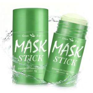 2 PcsMasque The Vert en Stick,Green Mask Sticks,Visage Th&eacute; Vert Nettoyant en Profondeur,Green Masque Stick Pour La Plupart des Types de Peau Femmes Hommes, Hydratant Efficace (qinshawu, neuf)