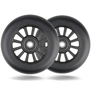 Roues de trottinette Pro Stunt 100 mm avec roulements ABEC 9 compatibles avec les trottinettes Razor/Apollo/Cox Swain et la plupart des trottinettes Freestyle avec roues de 100 mm (Black) (aluscota, neuf)